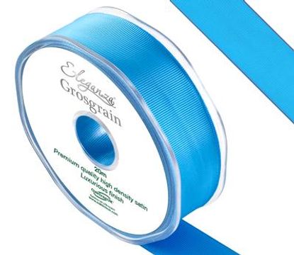 Eleganza Premium Grosgrain Ribbon 25mm x 20m Turquoise No.55 - Ribbons